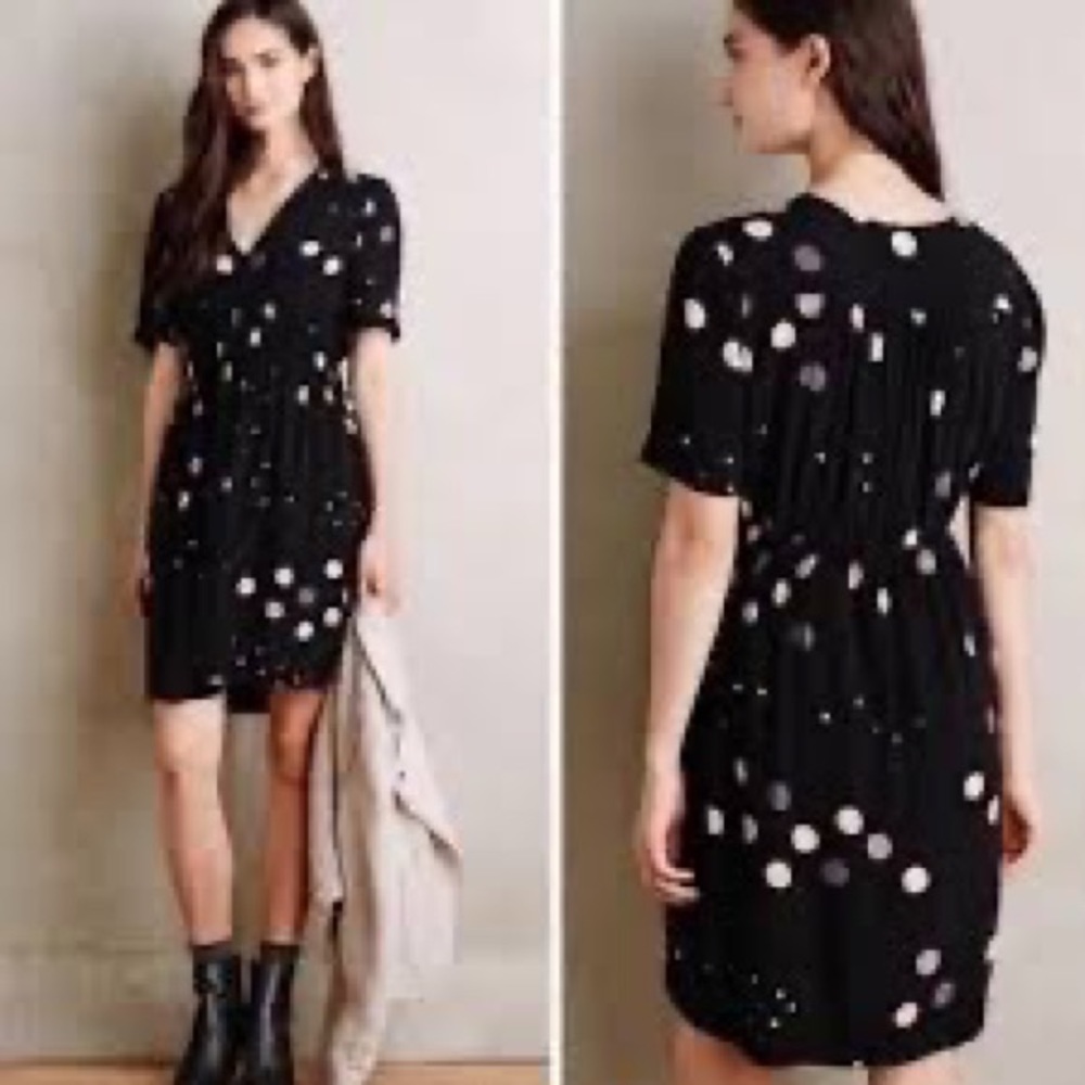 Anthropologie HD In Paris Felicity Polka Dot Dress